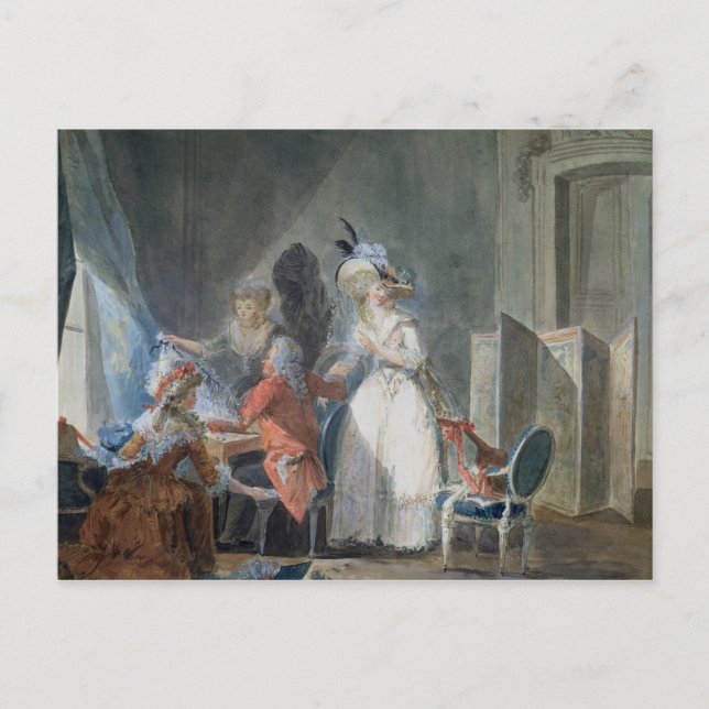 Carte Postale Le vendeur de mode (Devant)