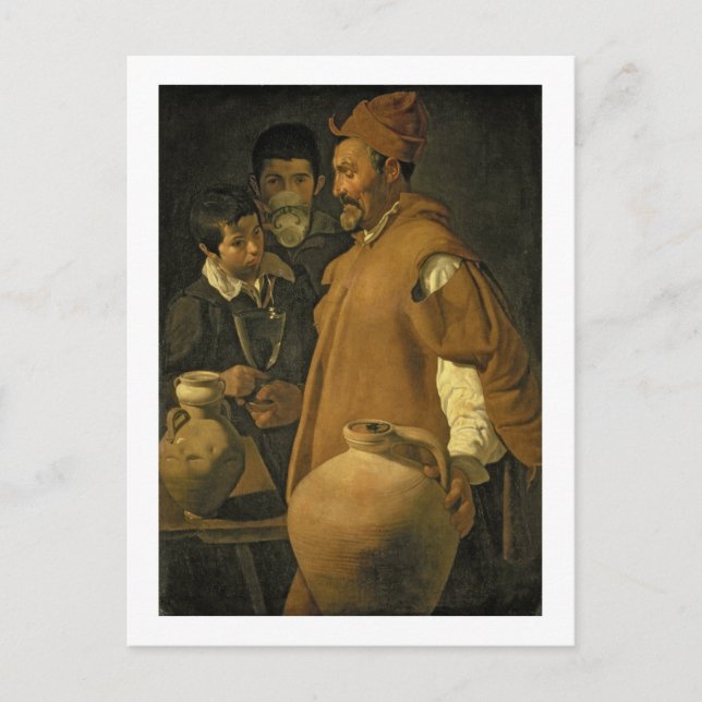 Carte Postale Le vendeur d'eau de Séville, c.1620 (huile sur toi (Devant)