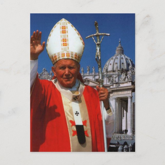 Carte Postale Le Vénérable Pape Jean-Paul II (Devant)