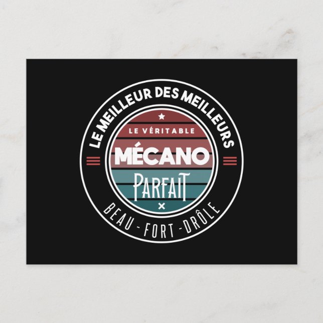 Carte Postale Le véritable mécano parfait (Devant)