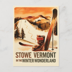 Carte Postale Le Vermont Stowe au pays des merveilles hivernales