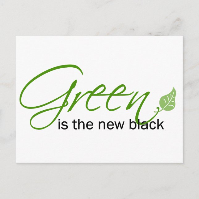 Carte Postale Le vert est le nouveau noir (Devant)
