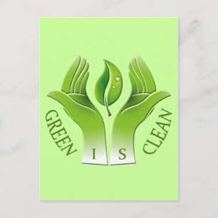 CARTE POSTALE LE VERT EST PROPRE