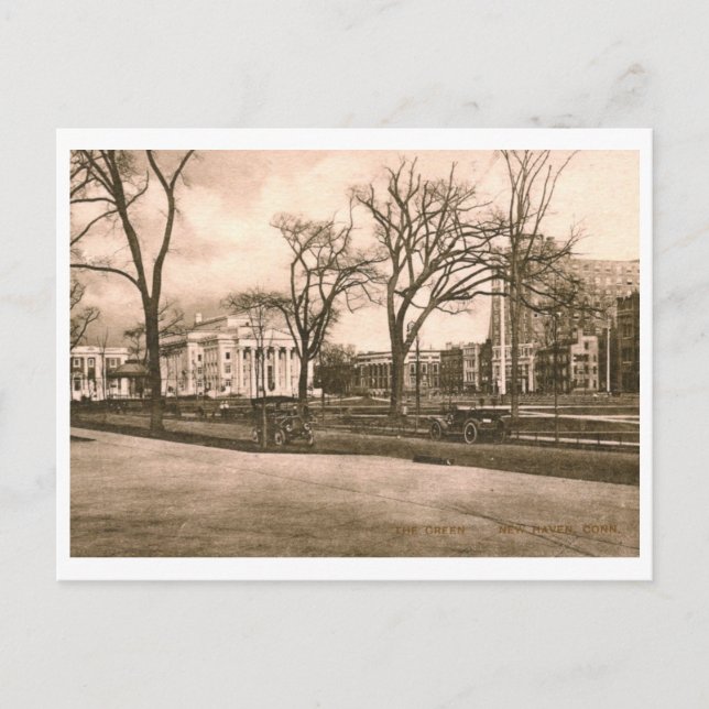 Carte Postale Le Vert, New Haven, CT Vintage (Devant)