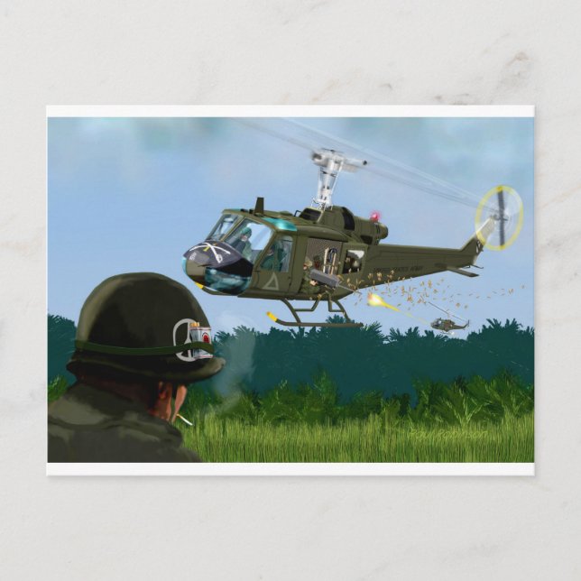 Carte Postale Le Vietnam était Bell Huey. (Devant)