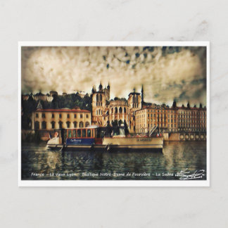 Carte Postale  Le vieux Lyon - La Saône