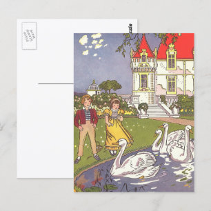 Carte Postale Le Vilain Petit Canard, Conte de Fées Vintage de H
