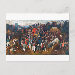 Carte Postale Le vin de Saint Martin, Pieter Bruegel