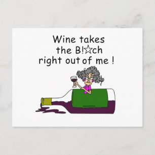 Carte Postale Le Vin M'A Mélangé
