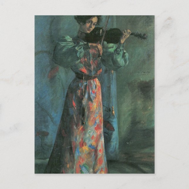Carte Postale Le violon de Lovis Corinth (Devant)