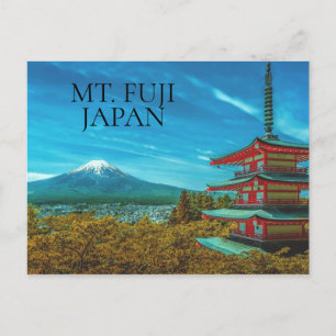 Carte Postale Le volcan Fuji Pagode japonaise