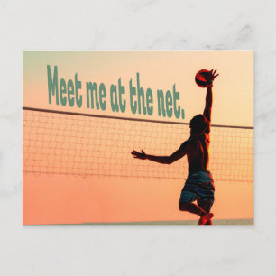 Carte Postale Le volley-ball me rencontre sur le Net