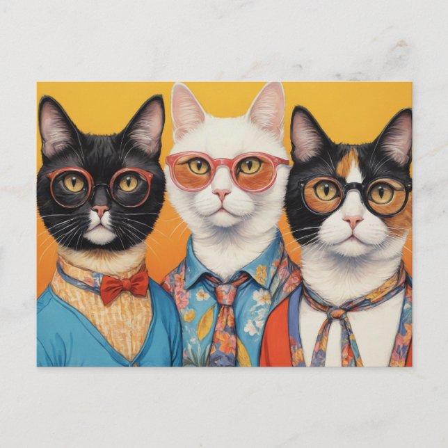 Carte Postale Le vote des femmes au chat (Devant)