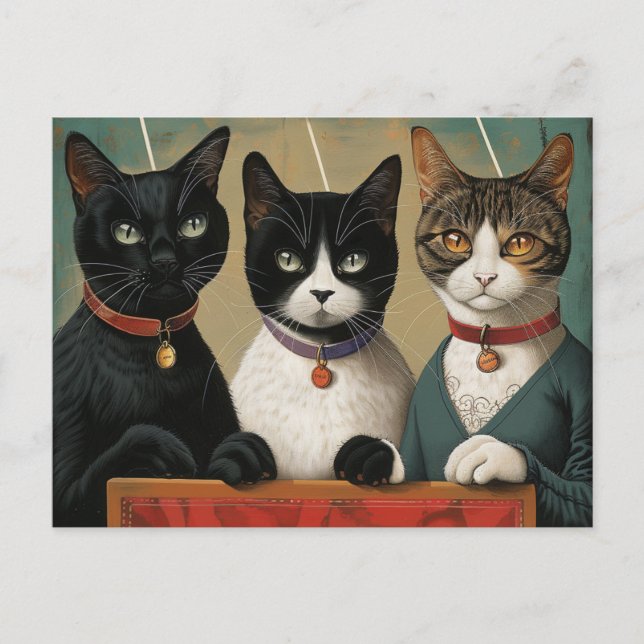 Carte Postale Le vote des femmes au chat (Devant)