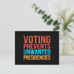 Carte Postale Le vote empêche l'élection de présidences indésira