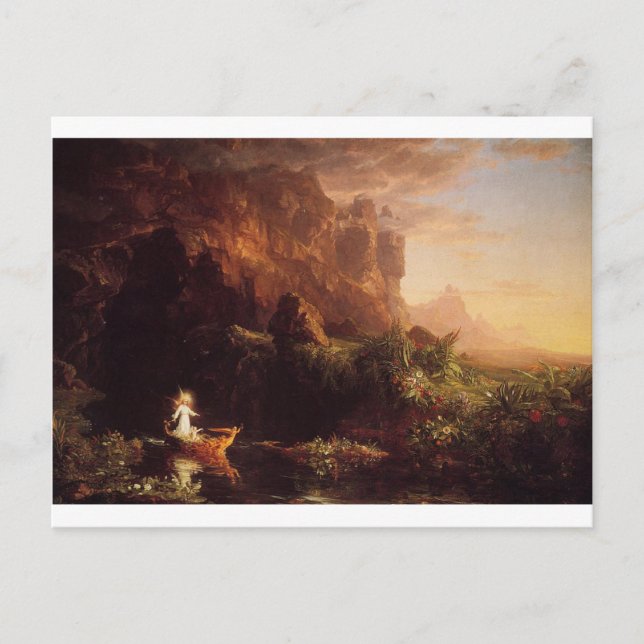 Carte Postale Le voyage de la vie : Enfance par Thomas Cole (Devant)