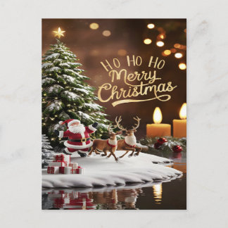 Carte Postale Le voyage magique de Noël du Père Noël