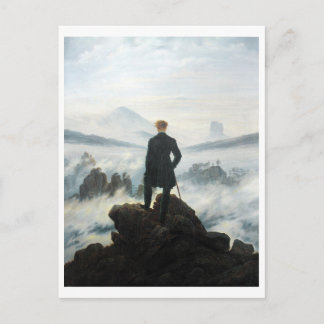 Carte Postale Le Voyageur contemplant une mer de nuages, Friedri