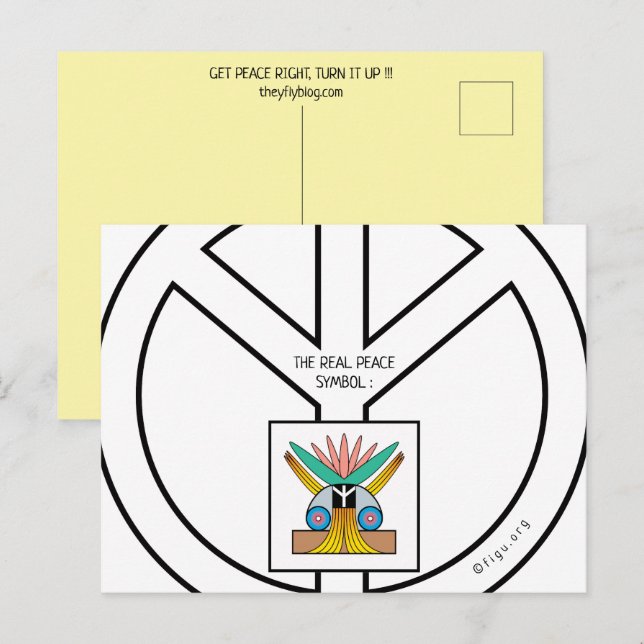 Carte Postale Le vrai symbole de paix (Devant / Derrière)