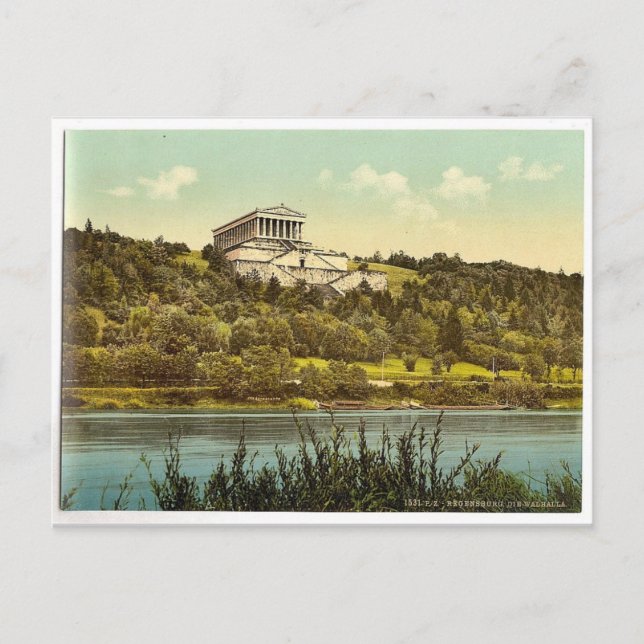 Carte Postale Le Walhalla, Ratisbon (Ratisbonne), Bavière, Germe (Devant)