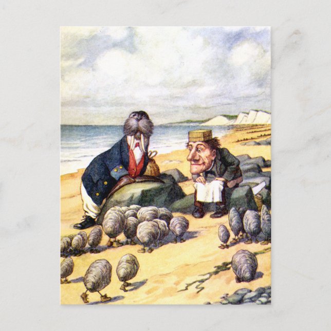 CARTE POSTALE LE WALRUS ET LE CARPENTER AU WONDERLAND (Devant)
