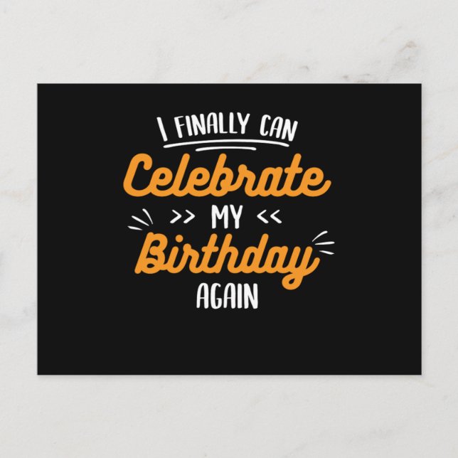 Carte Postale Leap Leap Day Anniversaire Je peux célébrer mon B (Devant)