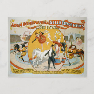 Carte Postale Leap Year Ladies / Clown Women Circus Poster