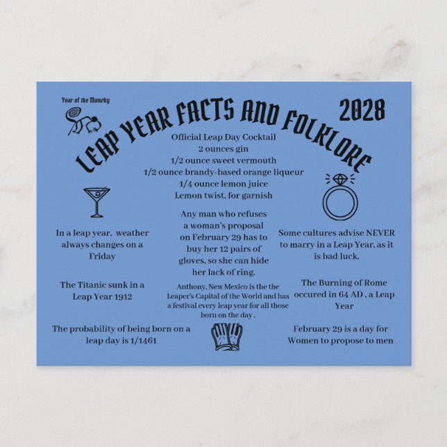 Carte Postale Leap Year  Postcard  Postcrossing card (Devant)