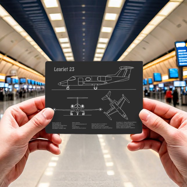 Carte Postale Learjet 23 - Plans de dessin du plan directeur de  (Créateur téléchargé)