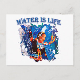 Carte Postale L'eau est la vie - Danseur de châle fantaisie