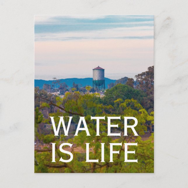 Carte Postale L'eau est la vie L'eau Tour Écologie De l'environn (Devant)