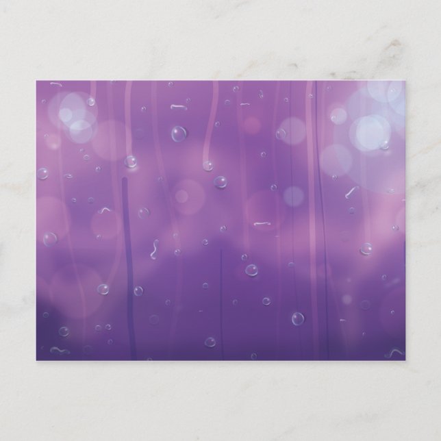 Carte Postale L'eau tombe sur une fenêtre. (Devant)