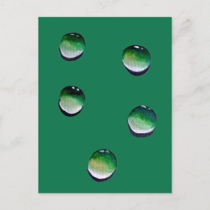 Carte Postale L'eau verte goutte de l'eau