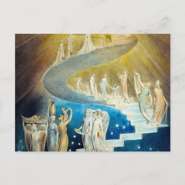 Carte Postale L'échelle de Jacob par William Blake (Devant)