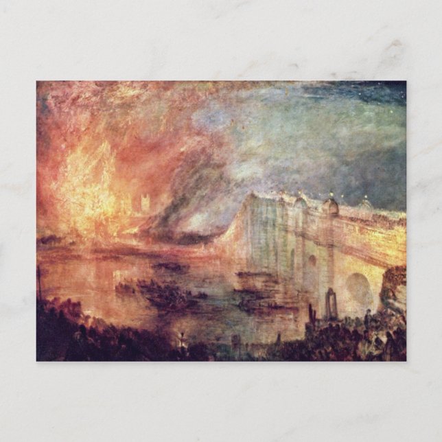 Carte Postale L'Éclatement Des Chambres Du Parlement Par Turner (Devant)