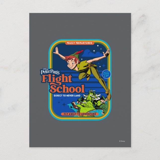 Carte Postale L'école de vol de Peter Pan (Devant)
