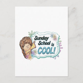 Carte Postale L'école du dimanche est COOL !