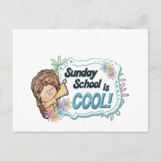 Carte Postale L'école du dimanche est COOL !