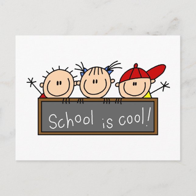 Carte Postale L'école est Cool (Devant)