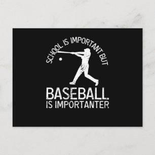 Carte Postale L'école est importante mais le baseball est encore