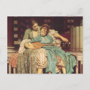 Carte Postale Leçon de musique par Lord Frederic Leighton