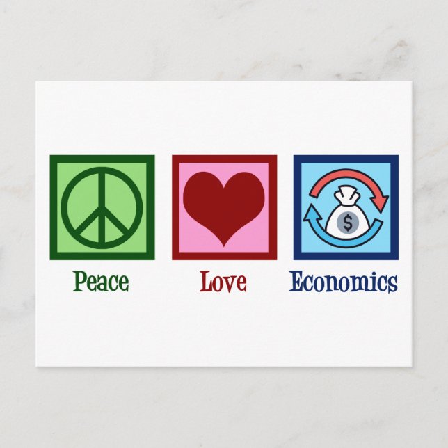 Carte Postale L'économie de l'amour pour la paix (Devant)