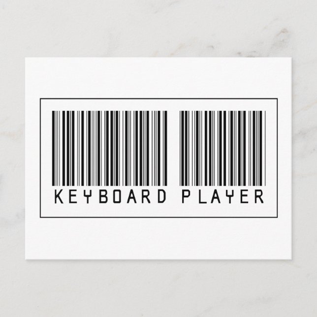 Carte Postale Lecteur Clavier Code Barres (Devant)