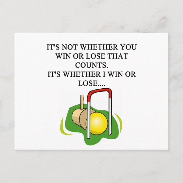 Carte Postale Lecteur CROQUET (Devant)