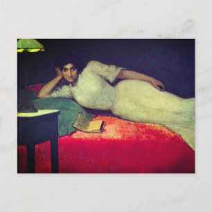 Carte Postale Lectura - par Julio Romero de Torres (1900)