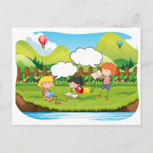 Carte Postale Lecture des enfants