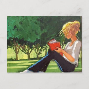 Carte Postale Lecture du parc