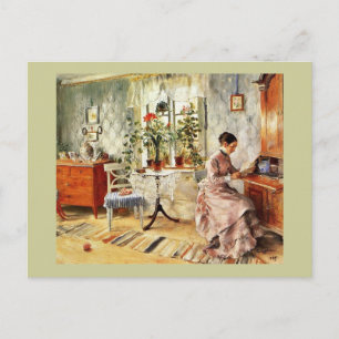 Carte Postale Lecture d'une lettre