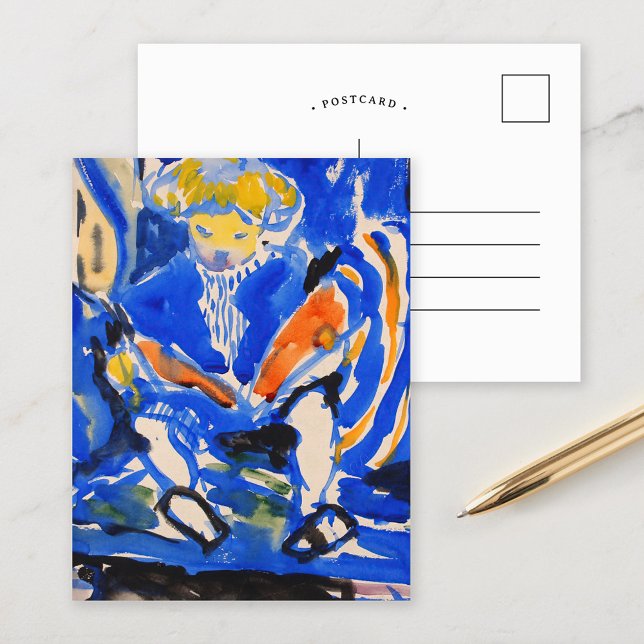 Carte Postale Lecture enfant | Henry Lyman Saÿen (Créateur téléchargé)