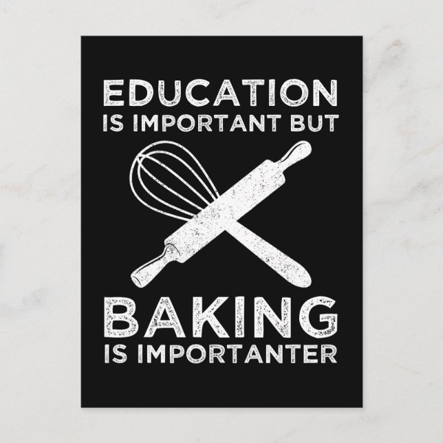 Carte Postale L'Éducation Est Importante, Mais Le Cuisson Est Im (Devant)